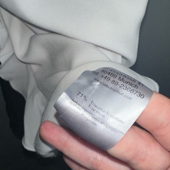 Talbot Runhof Two Tone Ruffle Column Maxi Gown Black White Size 6 NWT - Picture 13 of 14